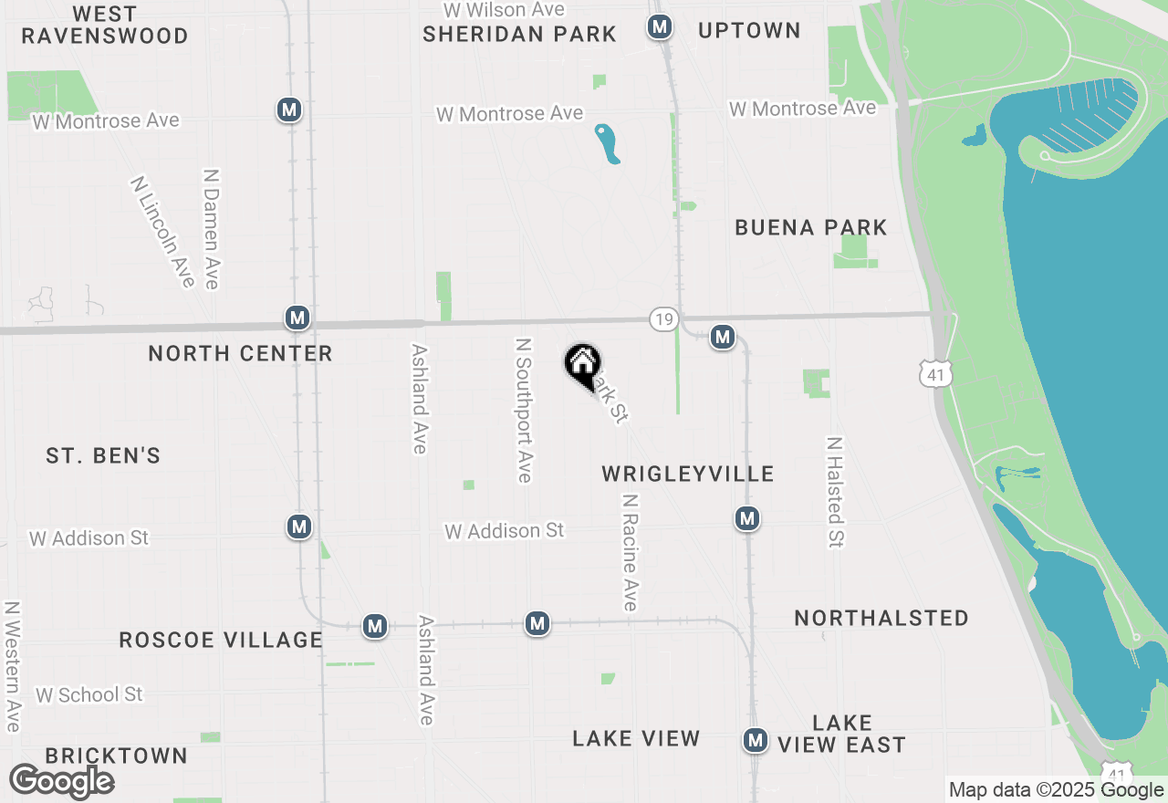 Map of 3815 N Lakewood Avenue #1E, Chicago, IL 60613