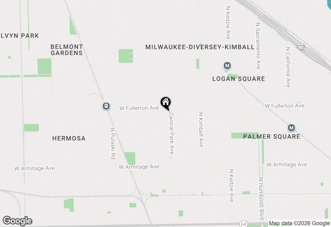 Map of 2335 N Monticello Avenue, Chicago, IL 60647