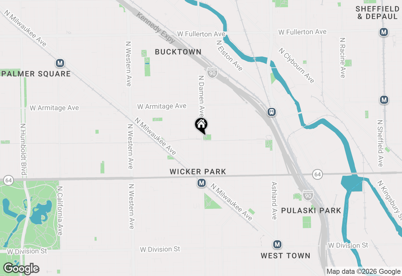 Map of 1802 N Damen Avenue, Chicago, IL 60647