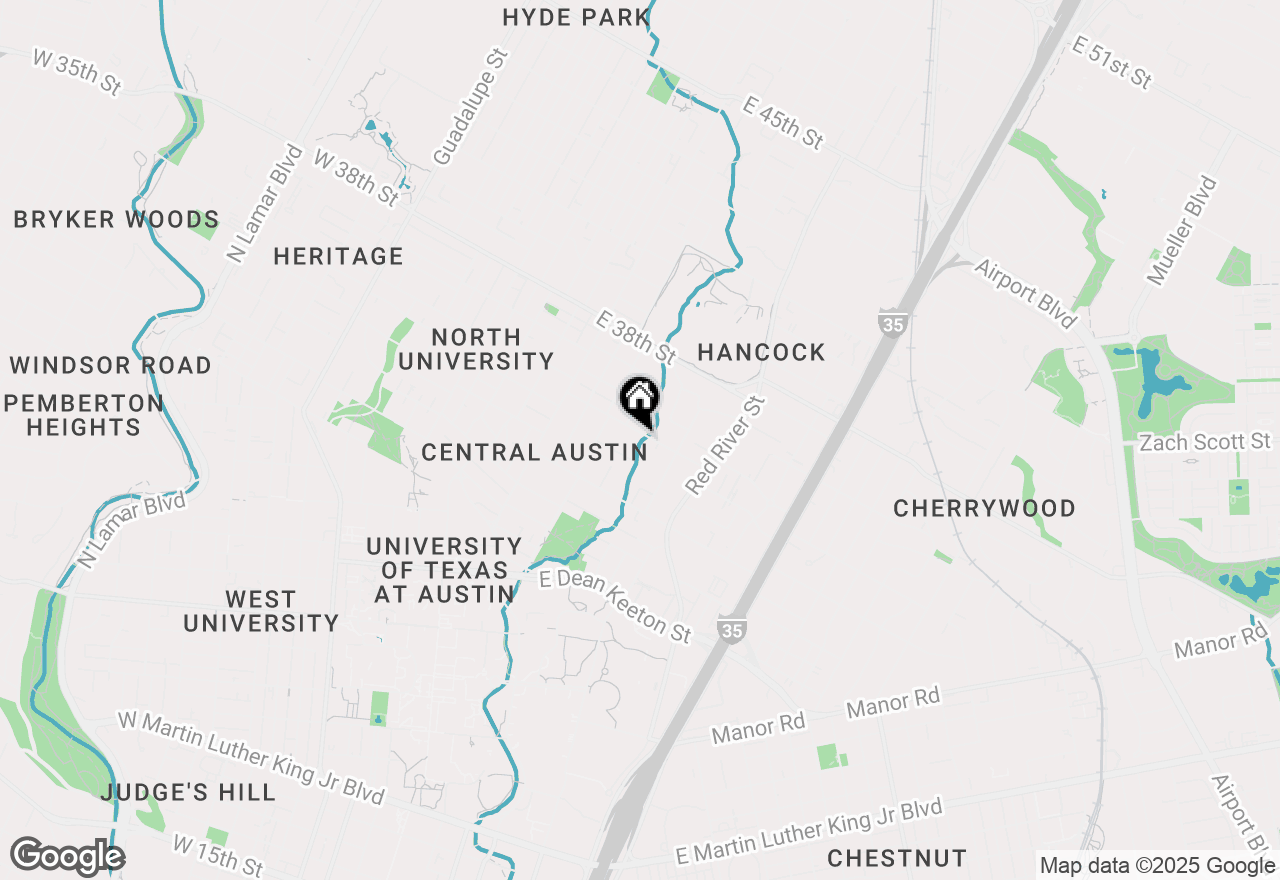 Map of 719 Harris Ave #A & B, Austin, TX 78705
