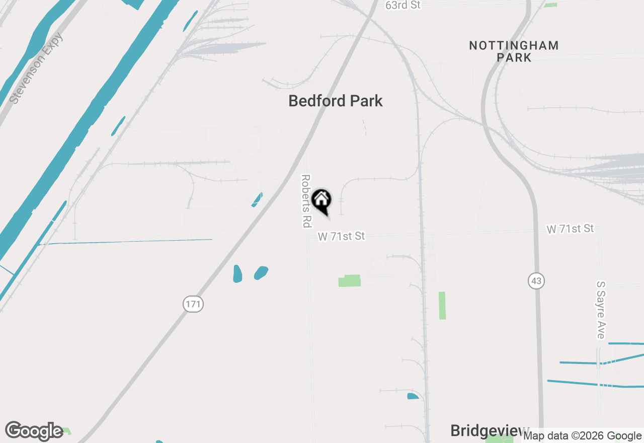 Map of 7024 Garden Lane, Bridgeview, IL 60455
