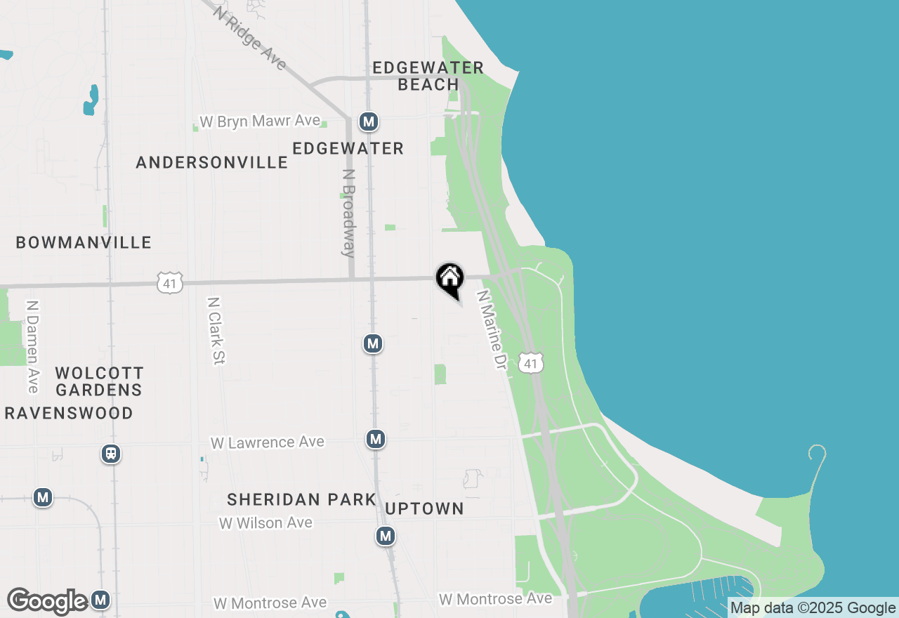 Map of 931 W Winona Avenue #1, Chicago, IL 60640