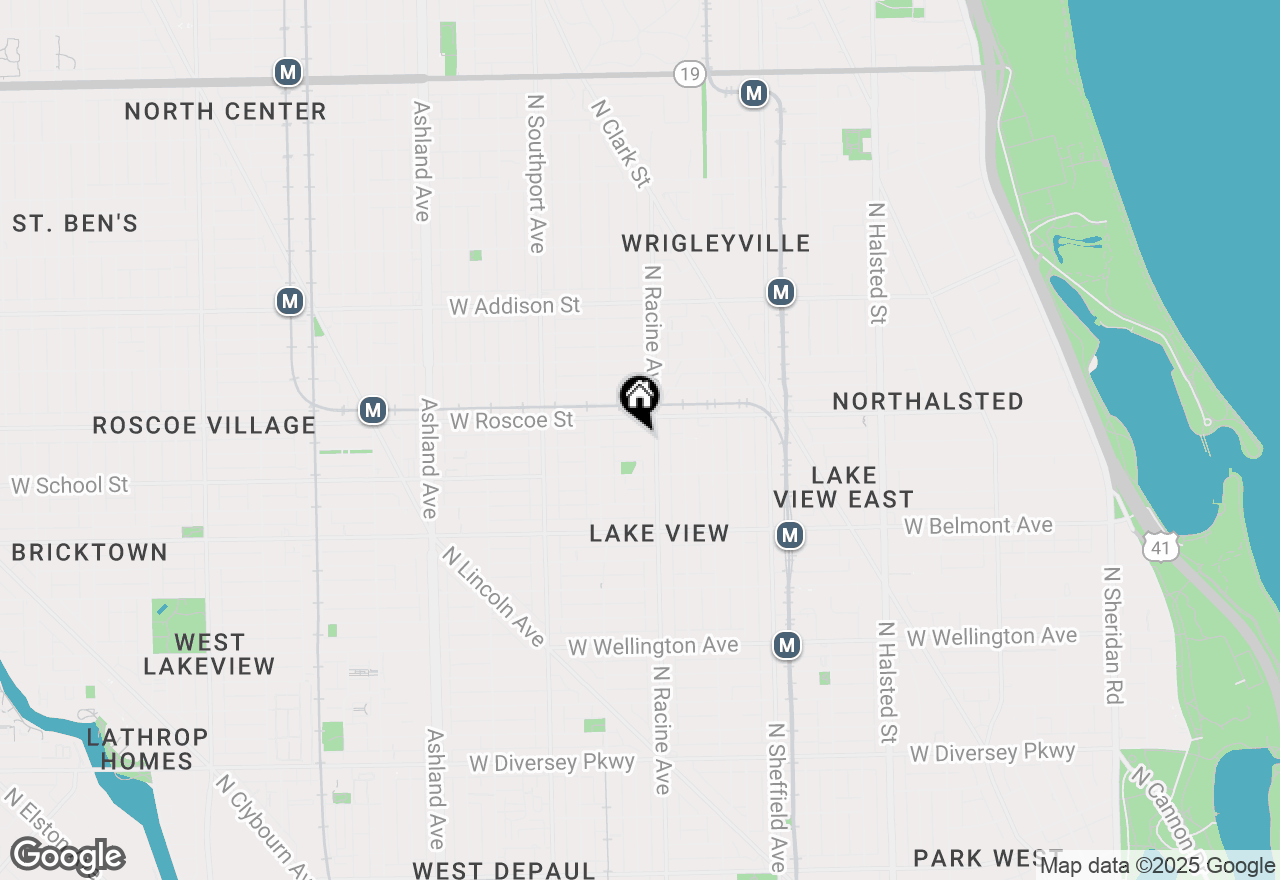 Map of 1212 W Henderson Street #1, Chicago, IL 60657