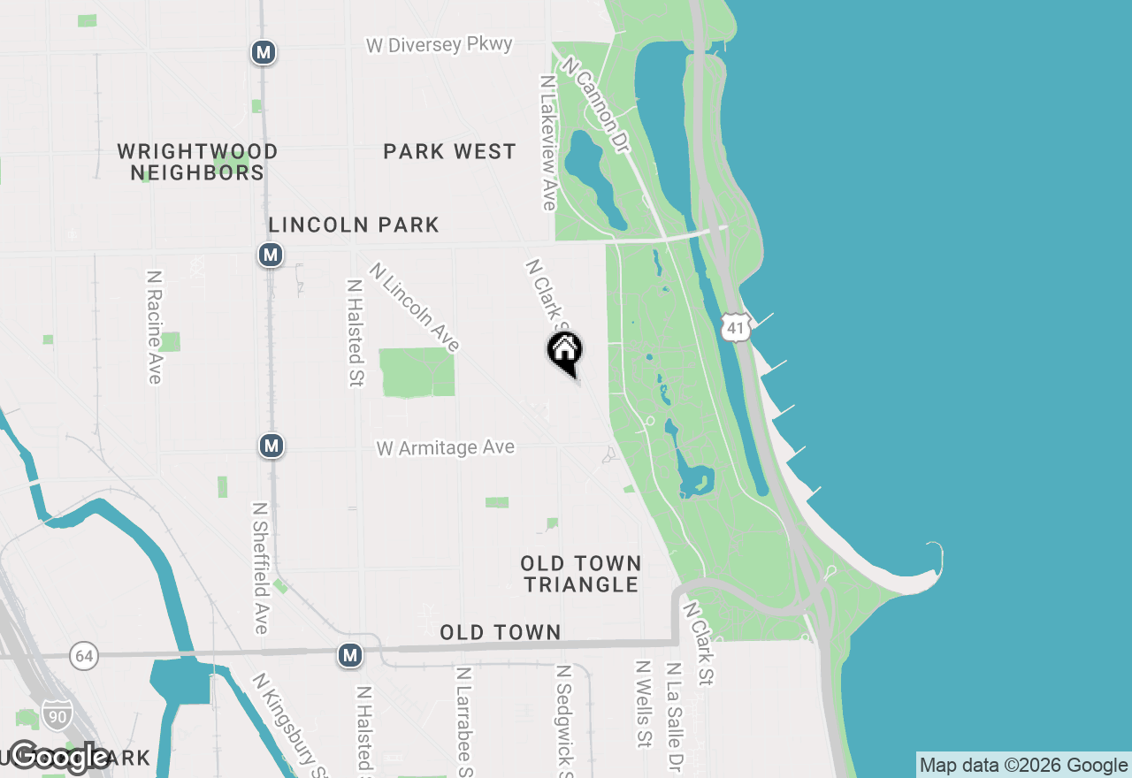 Map of 350 W Dickens Avenue #GARDEN, Chicago, IL 60614
