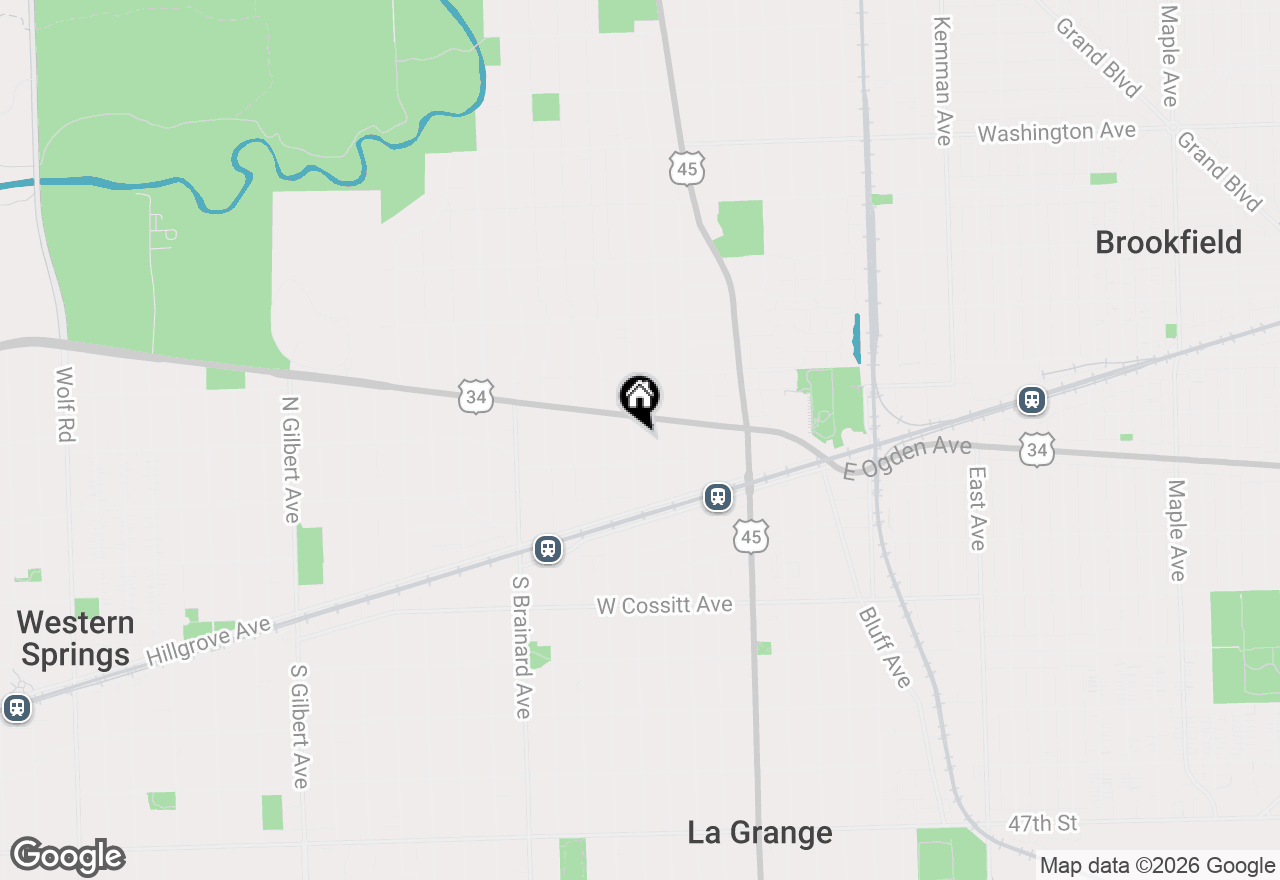 Map of 121 N Kensington Avenue, La Grange, IL 60525