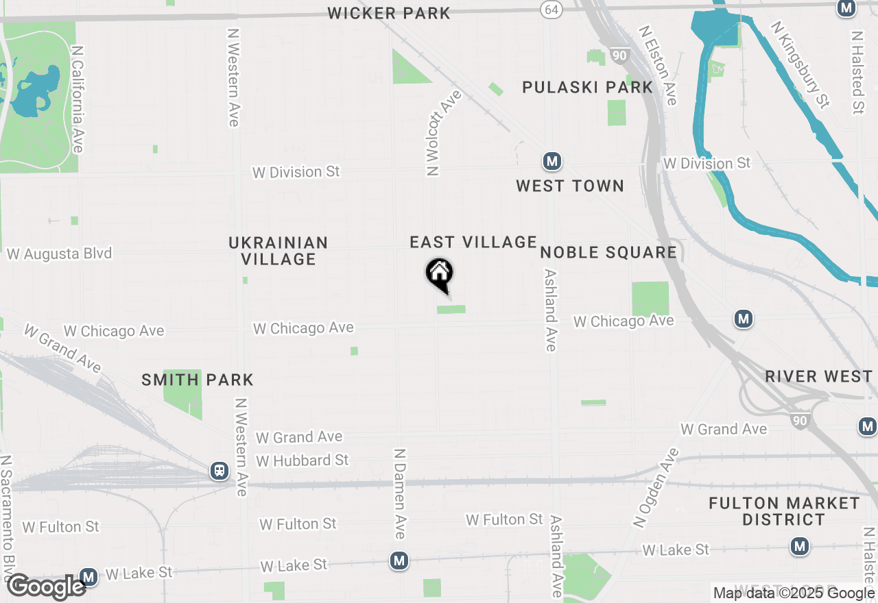 Map of 837 N Wolcott Avenue #3F, Chicago, IL 60622
