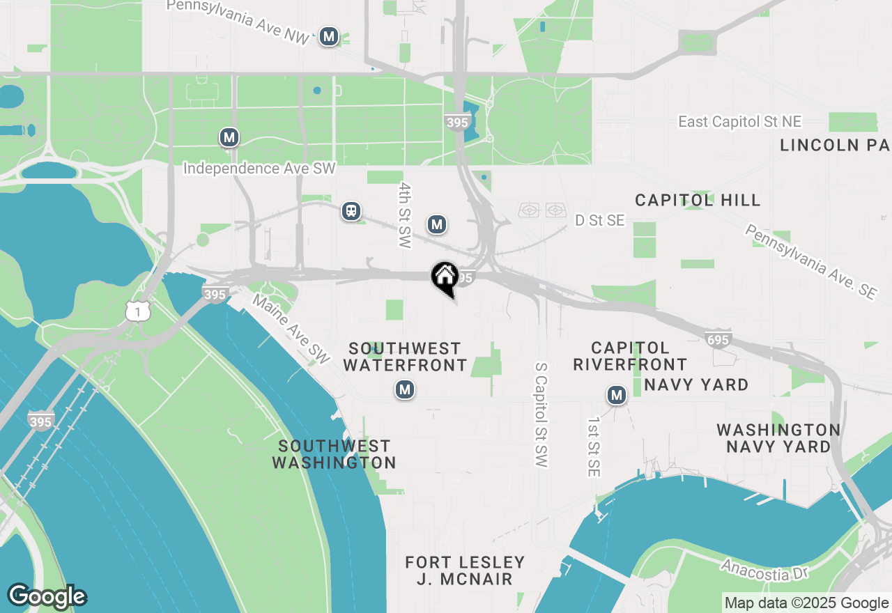 Map of 628 3rd Street Sw #115, Washington, DC 20024