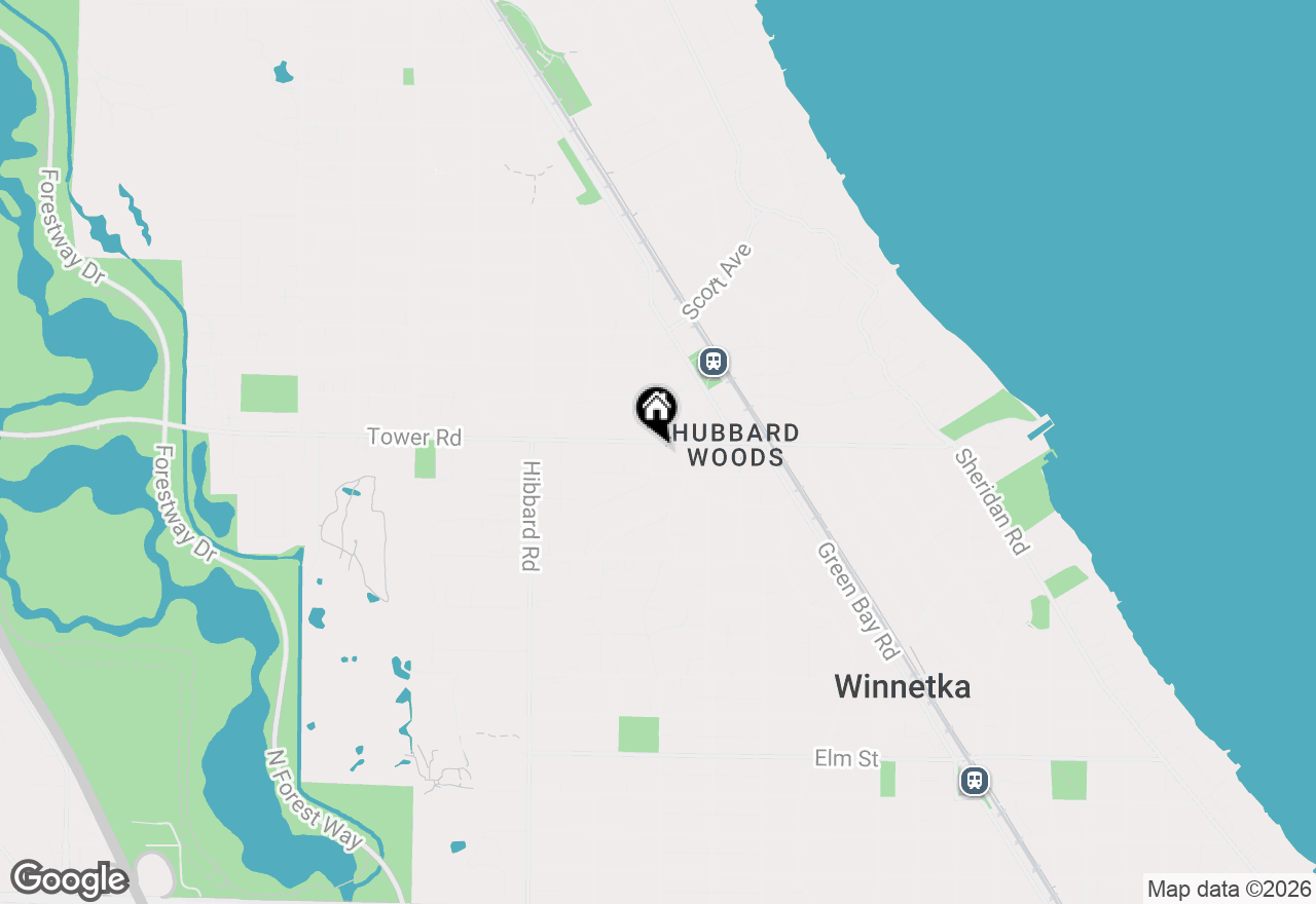 Map of 875 Gordon Terrace, Winnetka, IL 60093