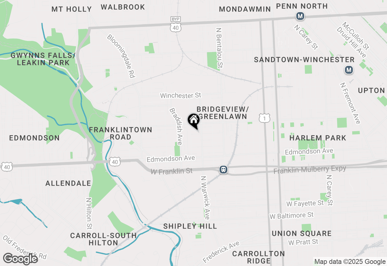 Map of 2537 Calverton Heights Avenue, Baltimore, MD 21216