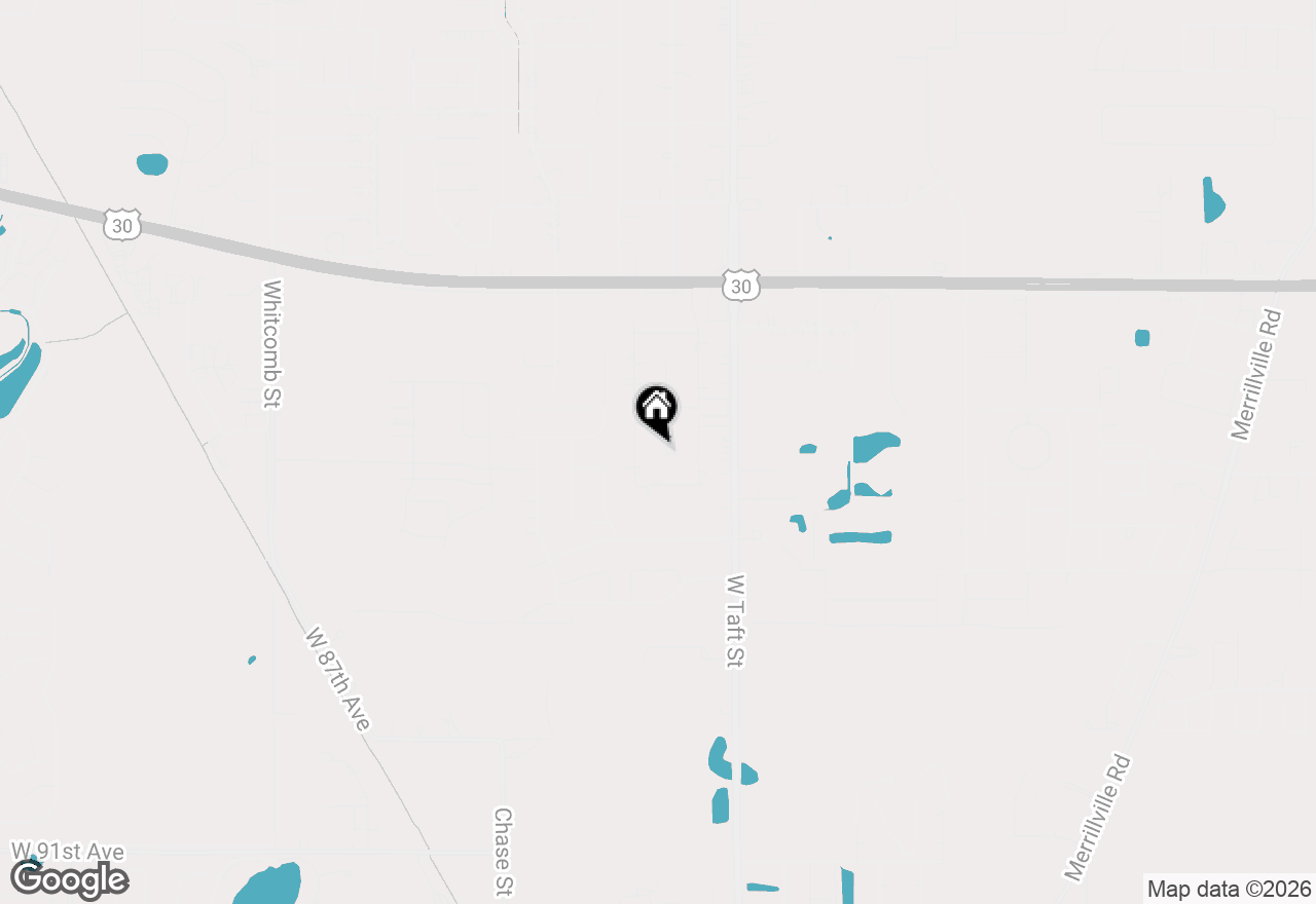 Map of 8406 Ellsworth Court, Merrillville, IN 46410