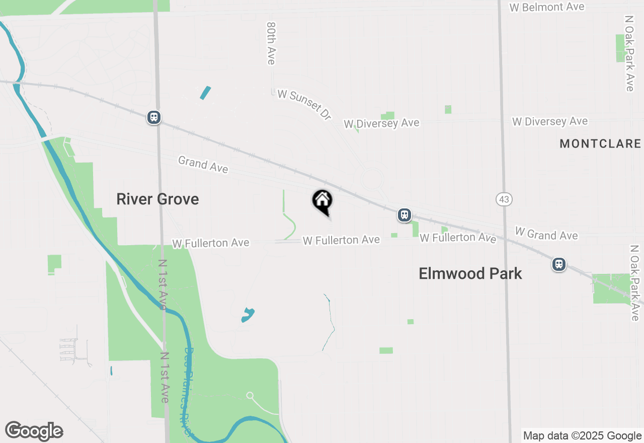 Map of 2431 N 78th Court #GW, Elmwood Park, IL 60707