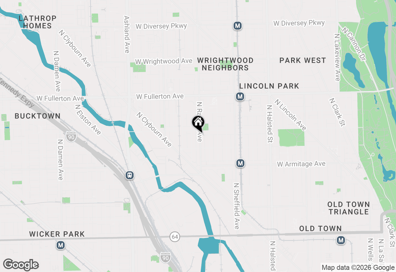 Map of 2142 N Racine Avenue #1, Chicago, IL 60614