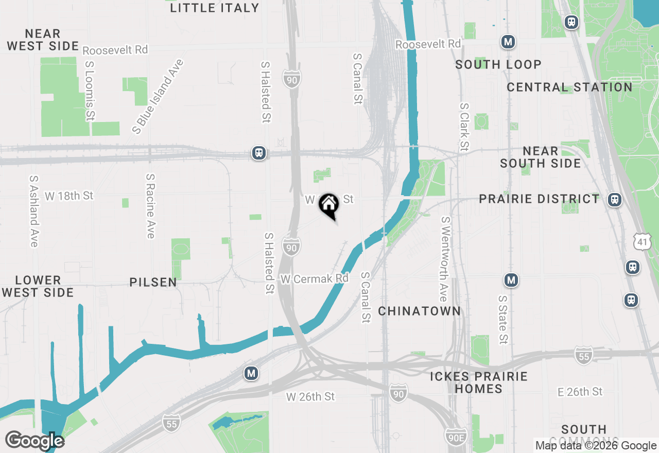 Map of 1931 S Jefferson Street #2S, Chicago, IL 60616