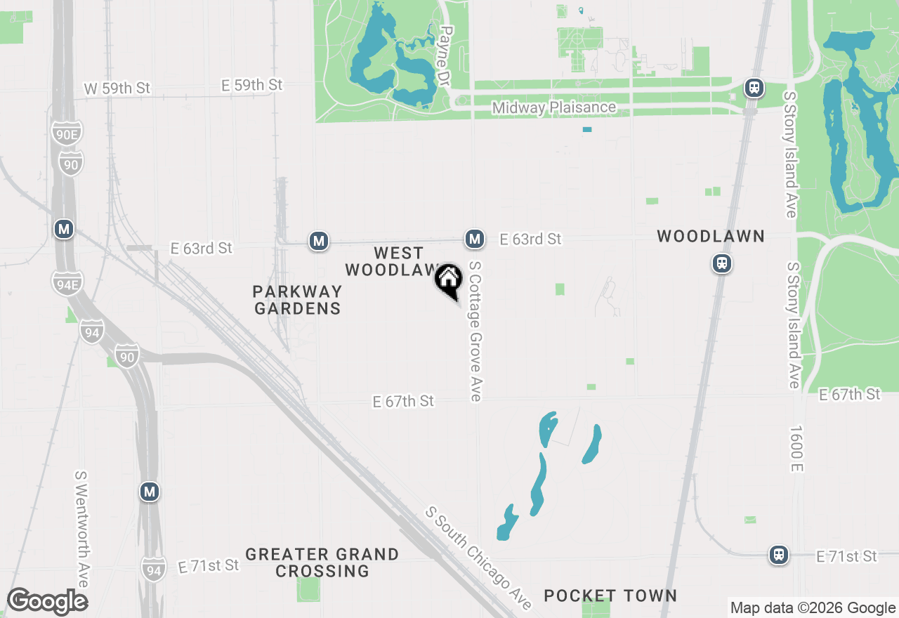 Map of 6444 S Evans Avenue #1, Chicago, IL 60637