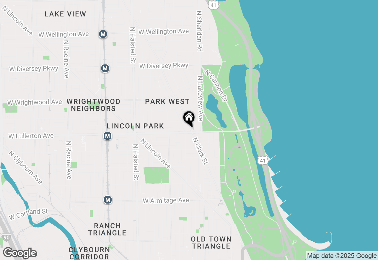 Map of 444 W Fullerton Parkway #1507, Chicago, IL 60614