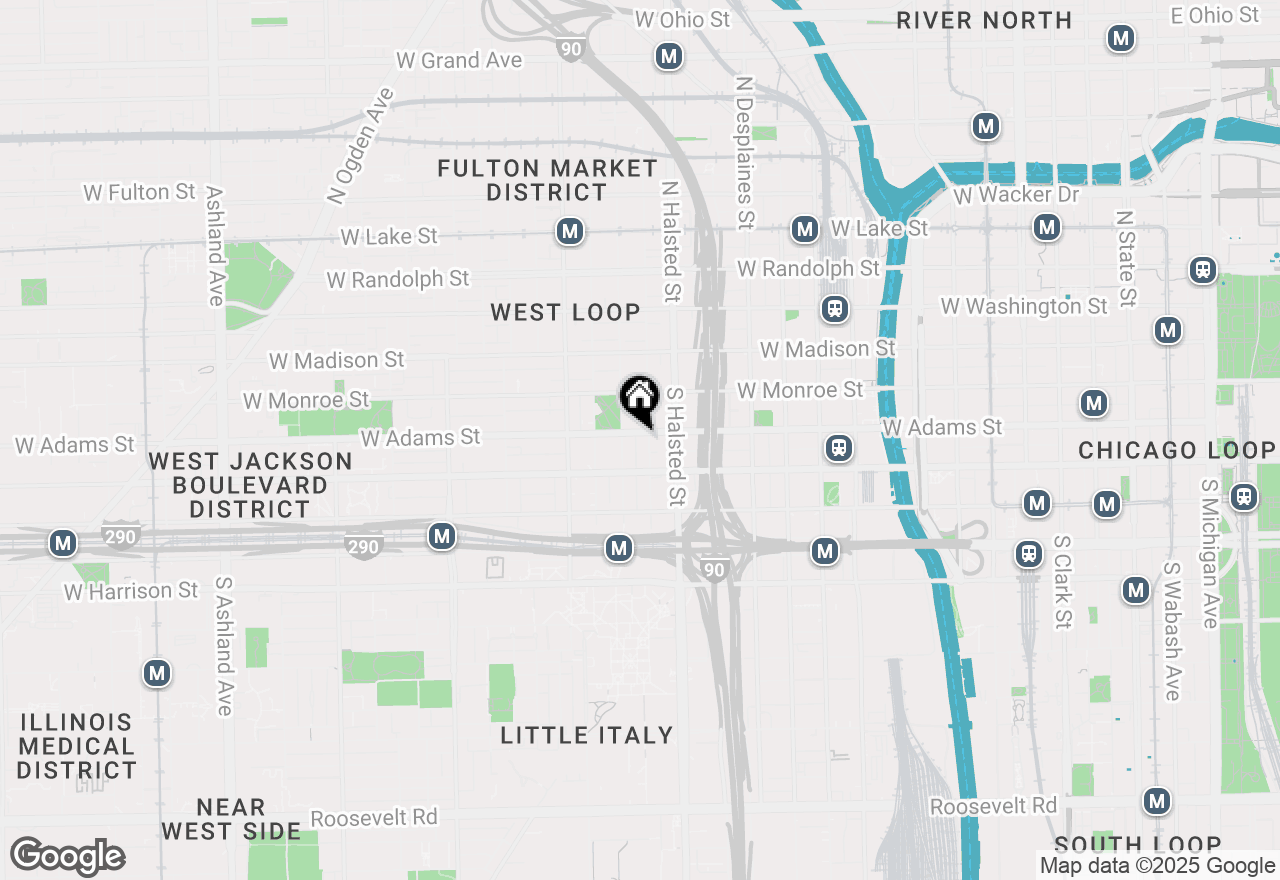 Map of 843 W Adams Street #310, Chicago, IL 60607