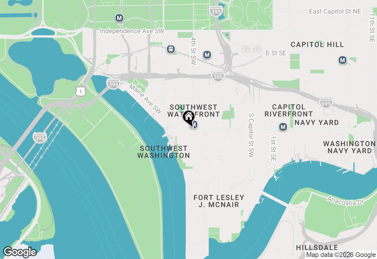 Map of 490 M Street Sw #W-710, Washington, DC 20024