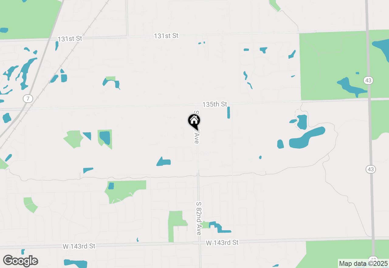 Map of 13643 Deerpath Drive, Orland Park, IL 60462