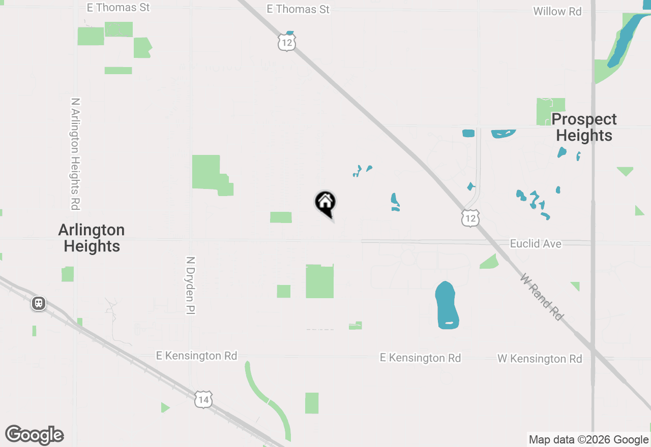 Map of 629 N Forrest Avenue, Arlington Heights, IL 60004