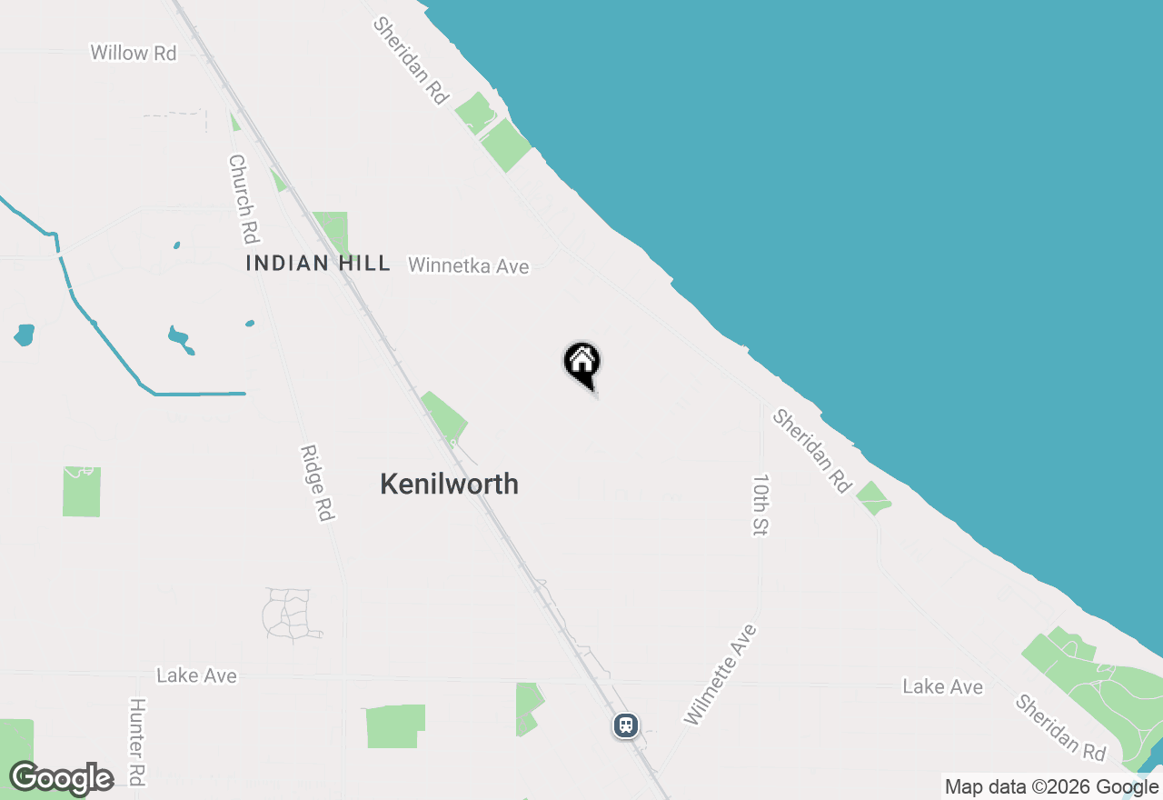 Map of 310 Warwick Road, Kenilworth, IL 60043
