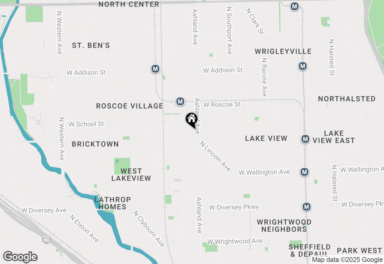 Map of 1623 W Melrose Street #501, Chicago, IL 60657