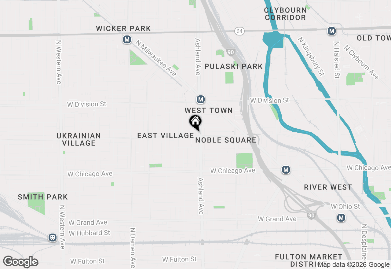 Map of 1614 W Augusta Boulevard #3, Chicago, IL 60622
