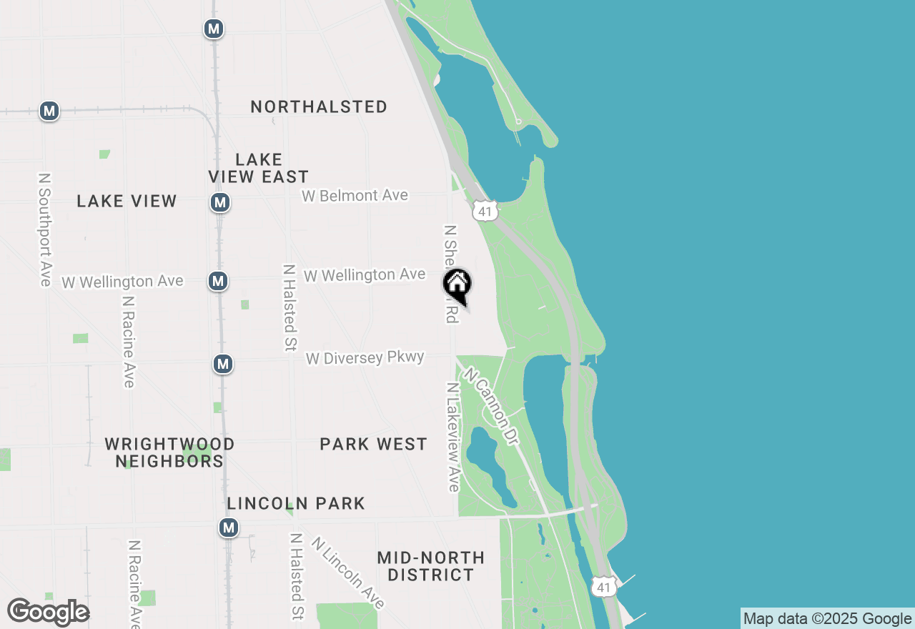 Map of 2909 N Sheridan Road #1301, Chicago, IL 60657