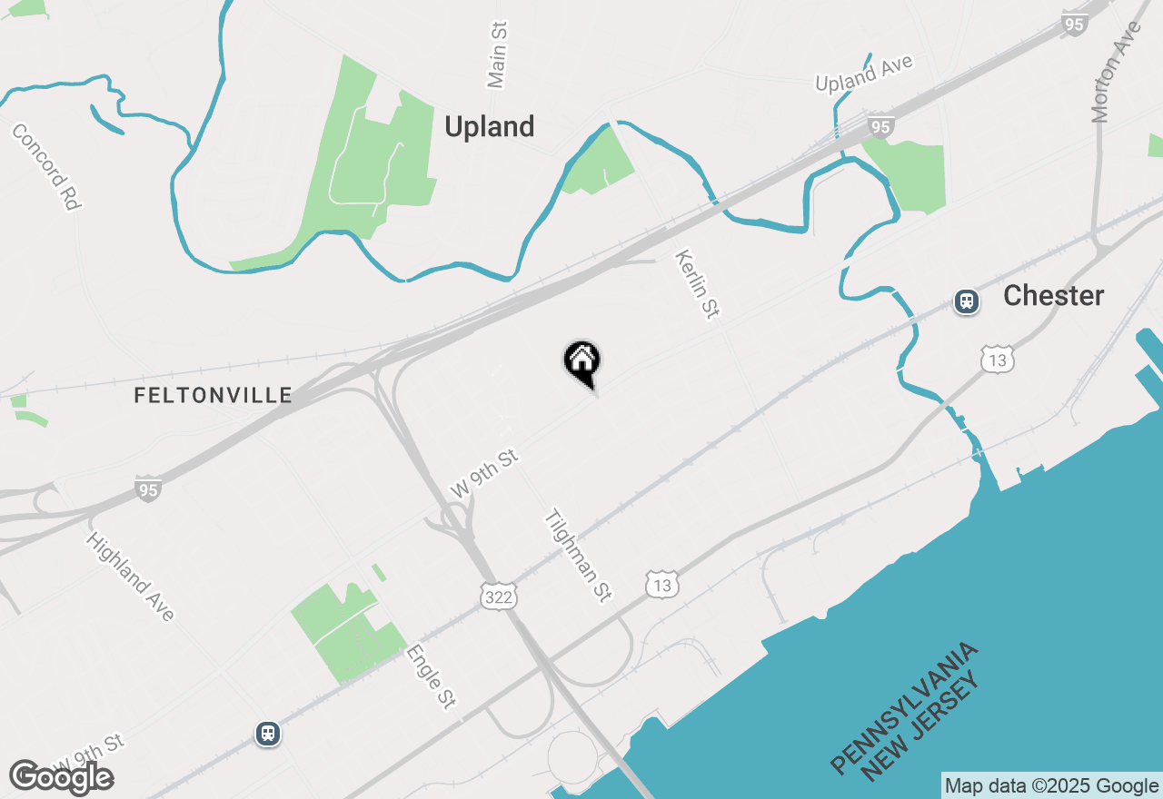 Map of 1216 W 9th Street, Chester, PA 19013