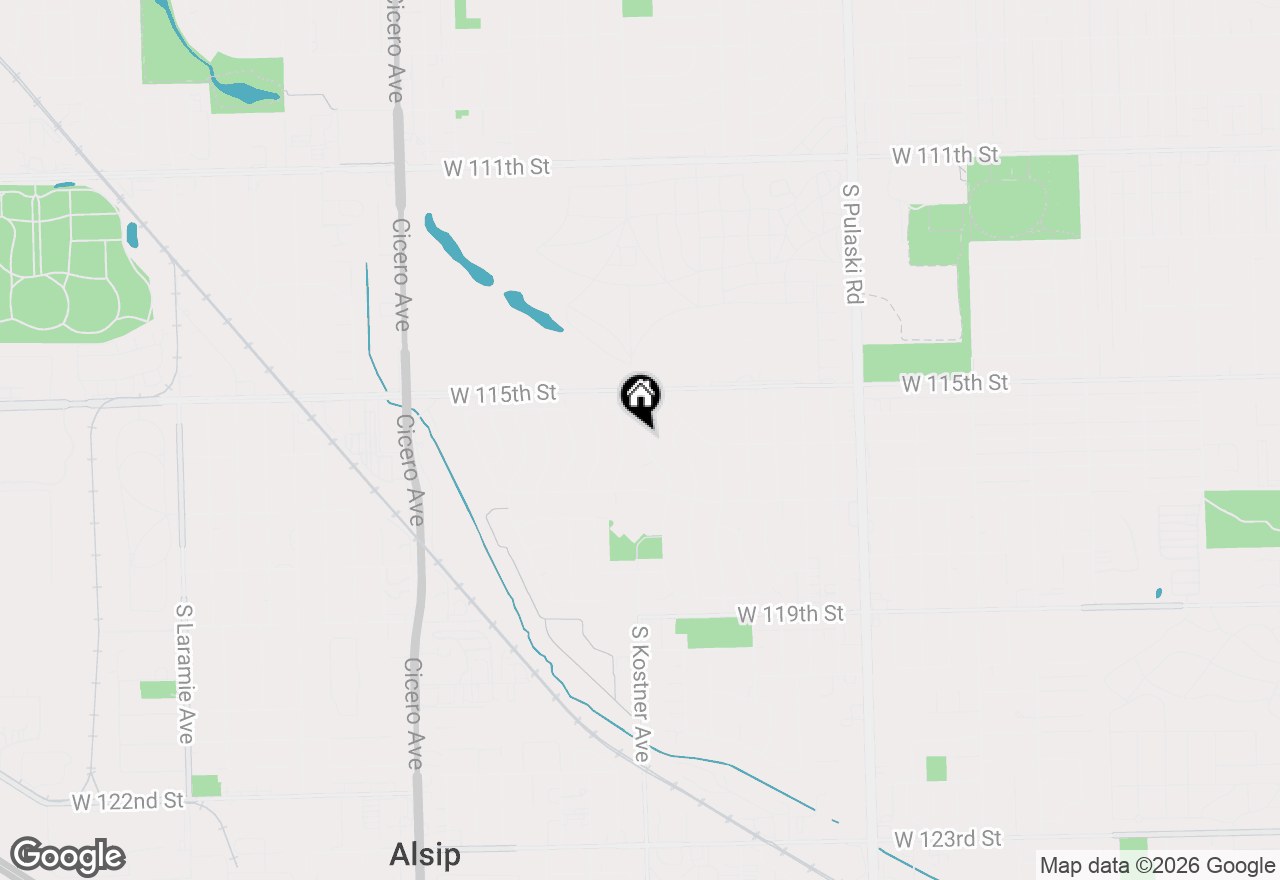 Map of 11550 S Kolin Avenue, Alsip, IL 60803