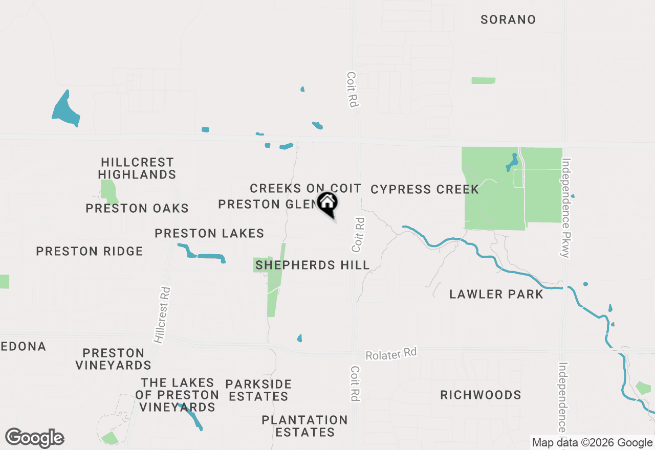 Map of 12405 Ark Road, Frisco, TX 75035