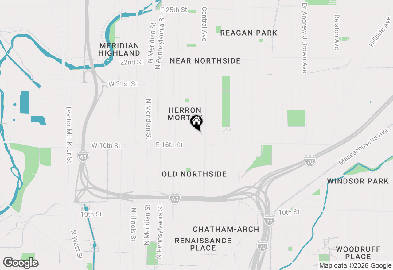 Map of 1633-1635 N New Jersey Street, Indianapolis, IN 46202