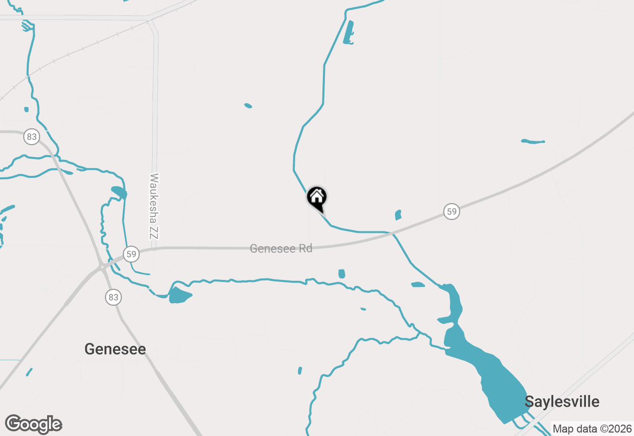 Map of S46W29780 Genesee Rd, Waukesha, WI 53189