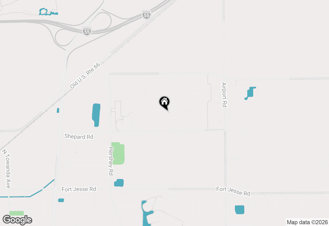 Map of 2947 Buffalo Lane, Normal, IL 61761