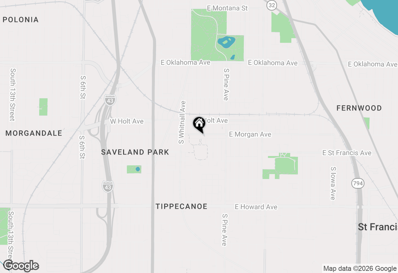 Map of 483 E Morgan Ave, Milwaukee, WI 53207