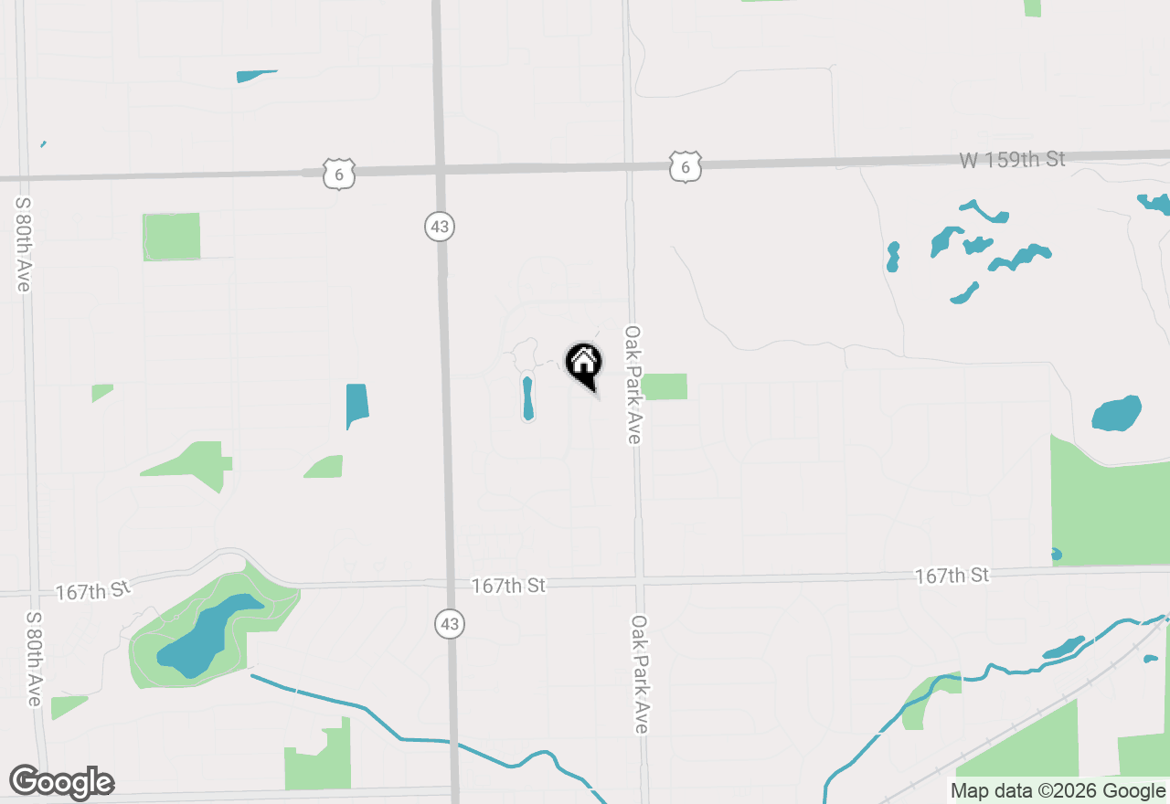 Map of 6839 Kingston Road, Tinley Park, IL 60477
