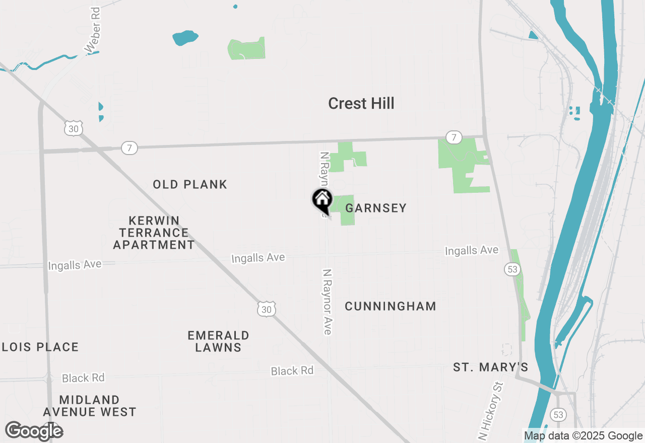 Map of 1305 N Raynor Avenue, Joliet, IL 60435