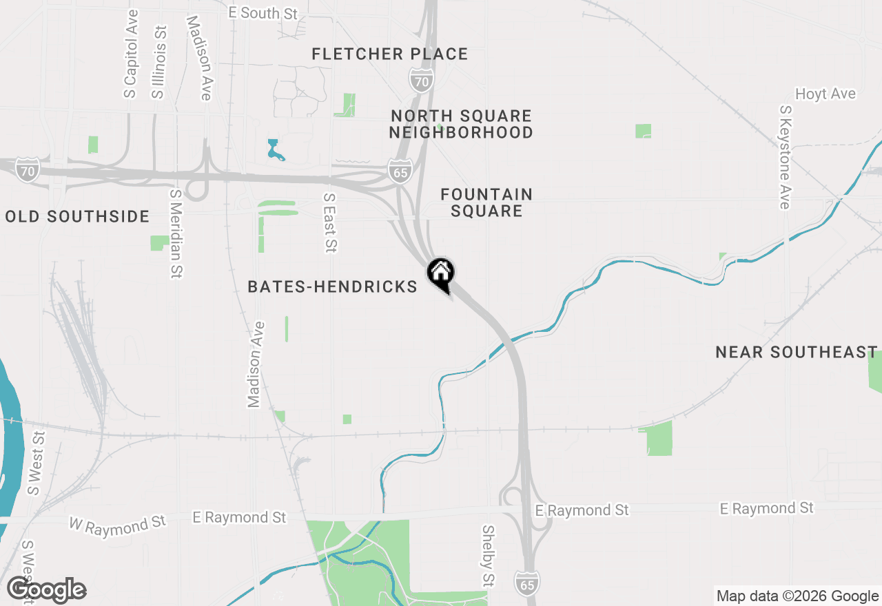Map of 1514 Ringgold Avenue, Indianapolis, IN 46203