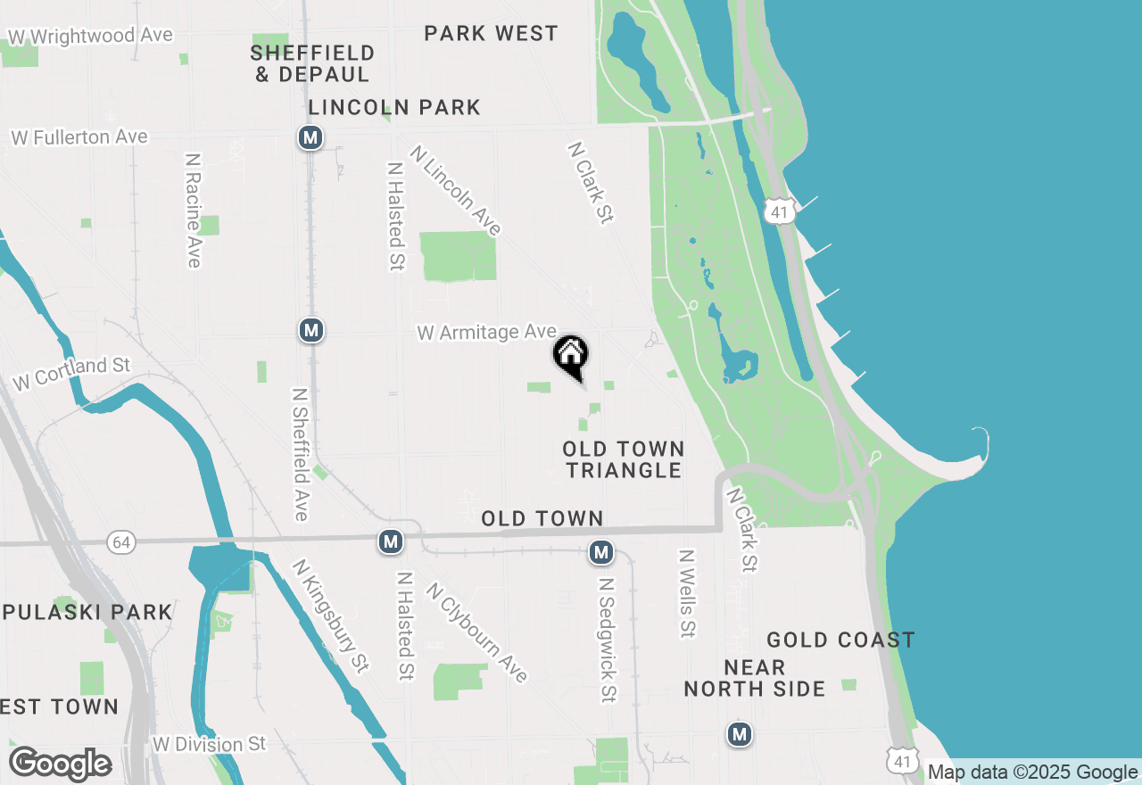 Map of 1848 N Hudson Avenue #G, Chicago, IL 60614