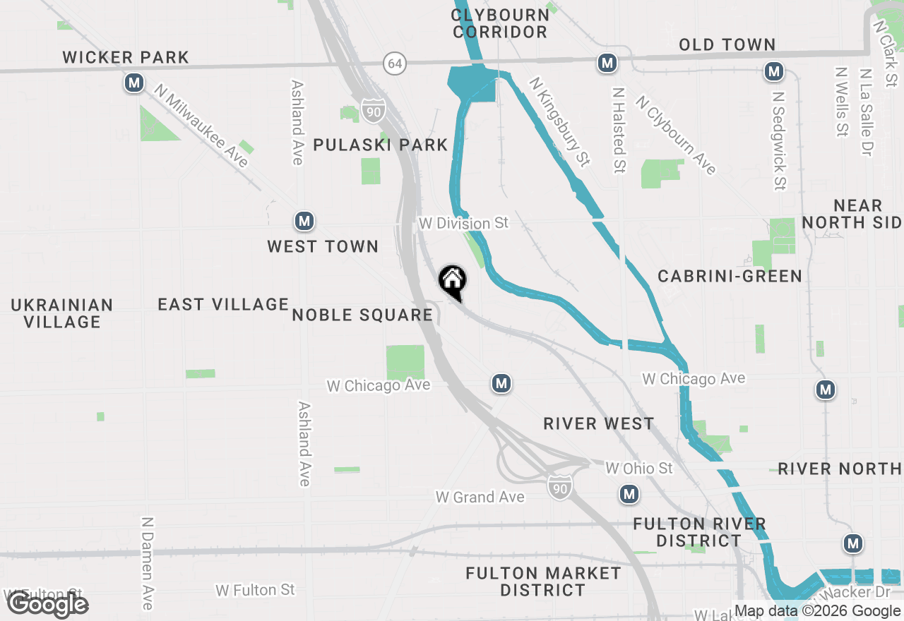 Map of 949 N Willard Court #205, Chicago, IL 60642