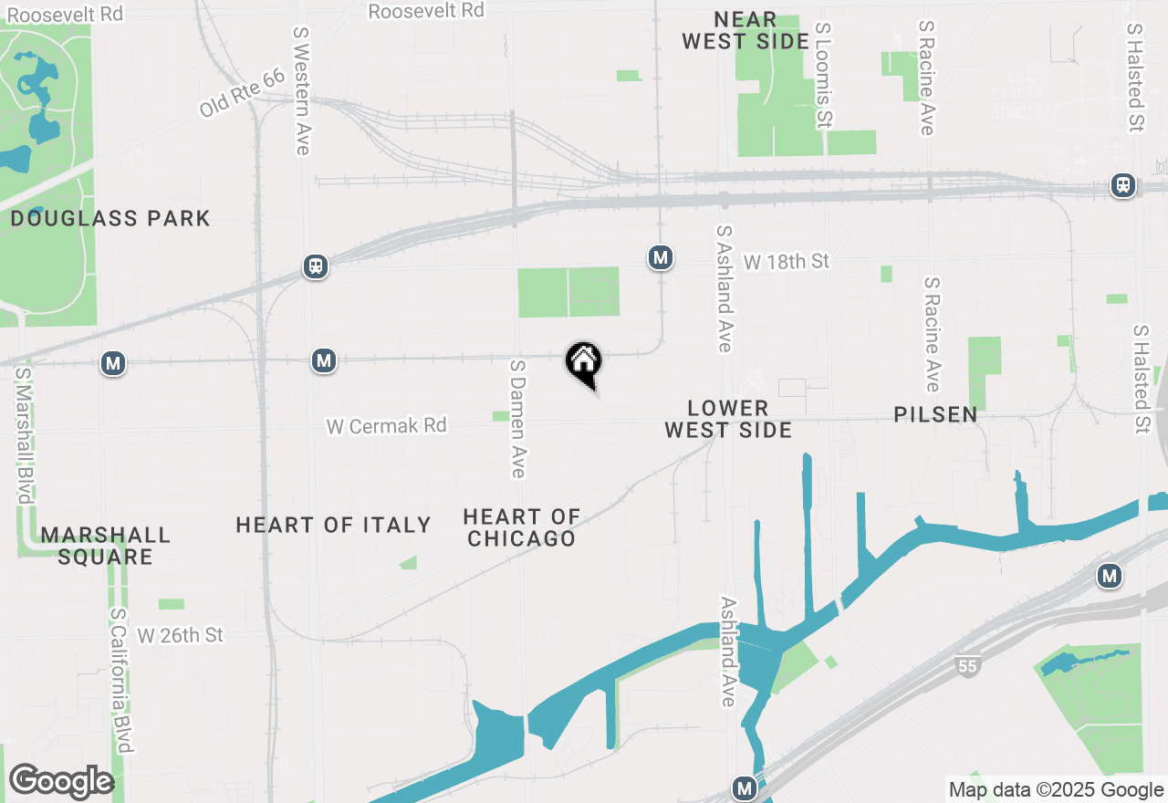 Map of 1845 W 21st Place #1, Chicago, IL 60608