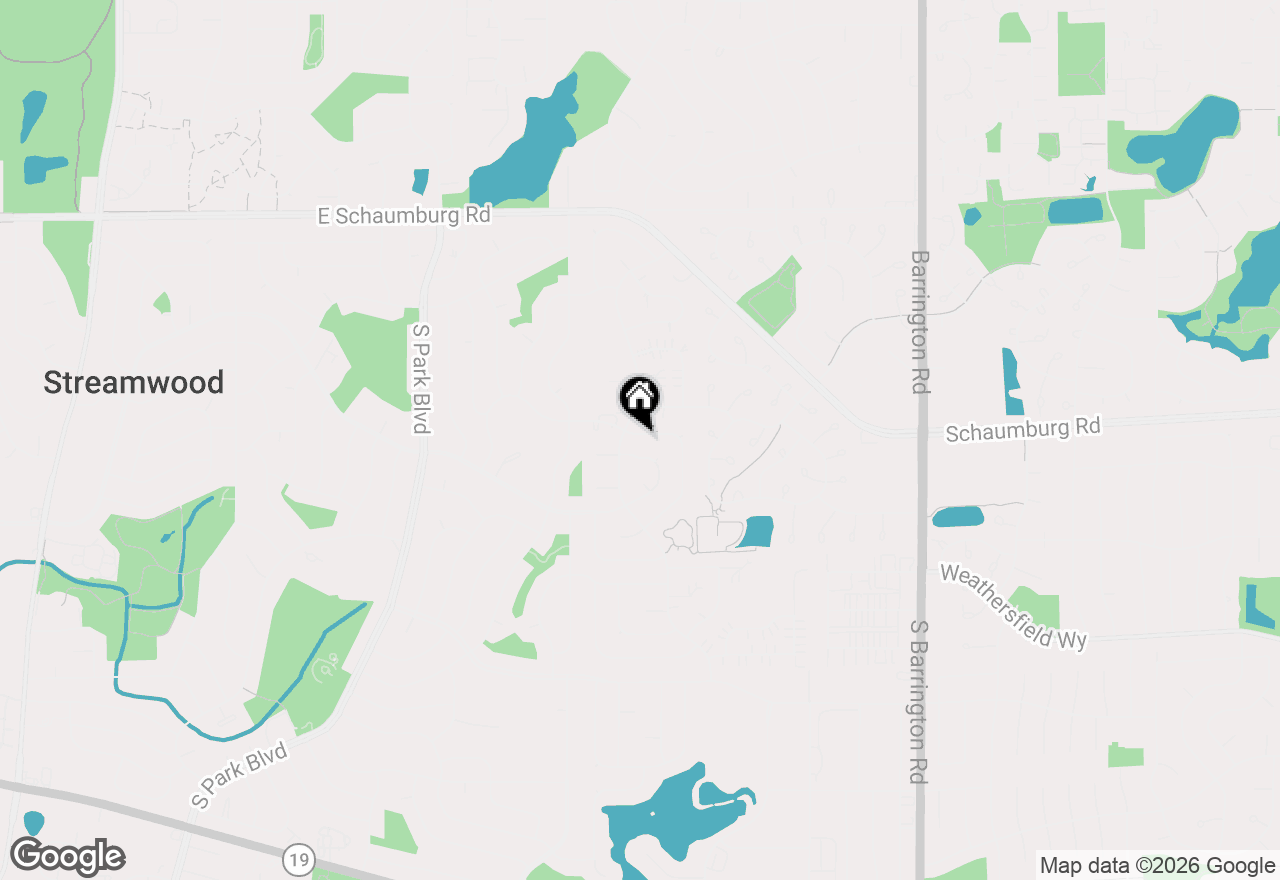 Map of 105 Red Cedar Drive, Streamwood, IL 60107