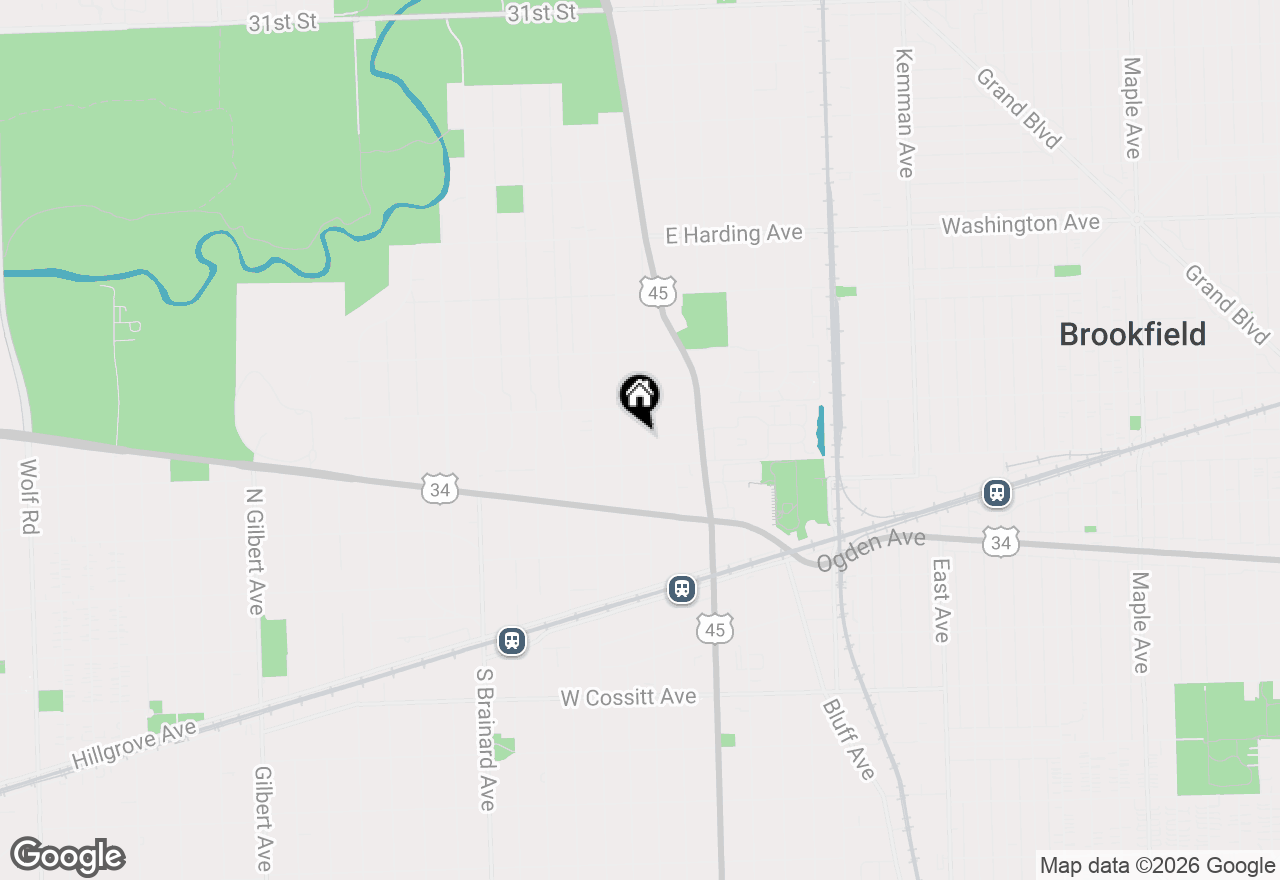 Map of 322 N Ashland Avenue, La Grange Park, IL 60526