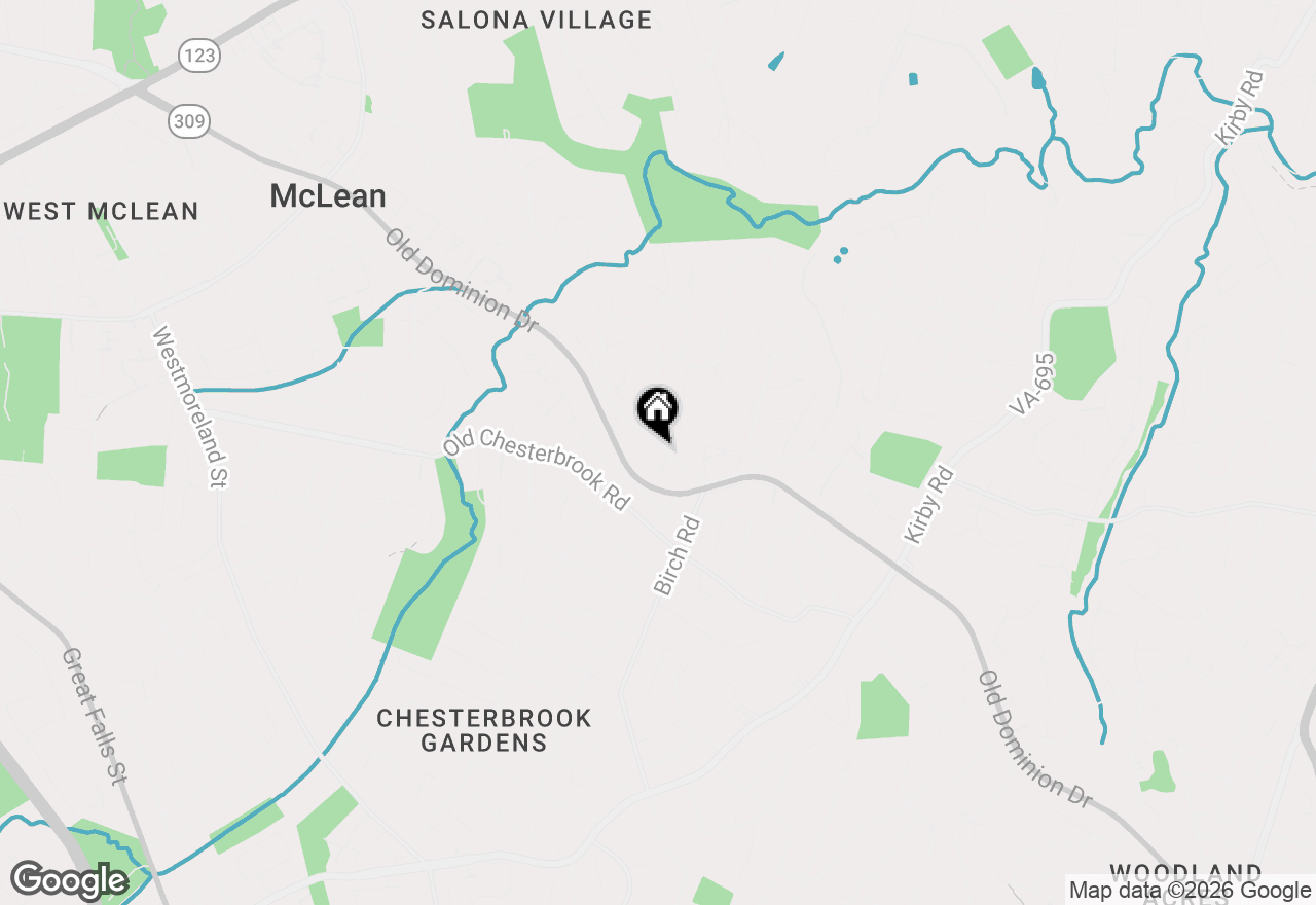 Map of 6445 Linway Terrace Nw, Mclean, VA 22101