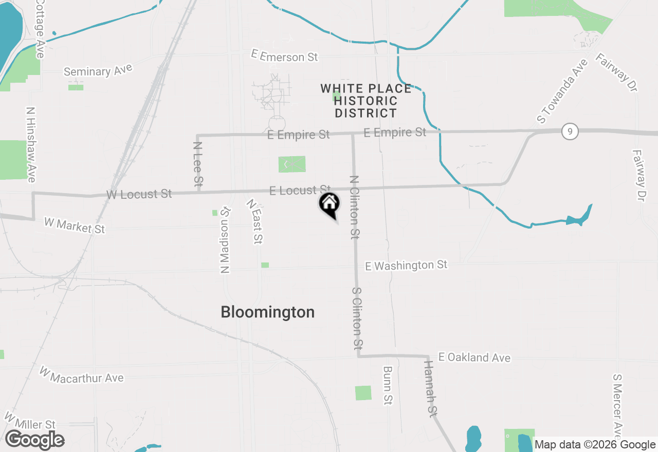 Map of 604 E Market Street, Bloomington, IL 61701