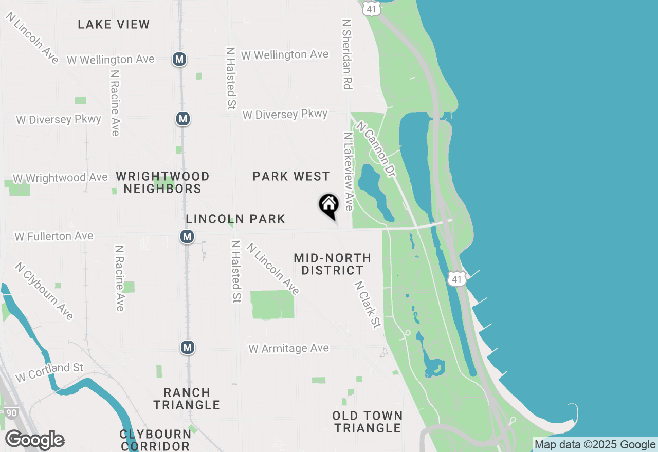 Map of 444 W Fullerton Parkway #1702, Chicago, IL 60614