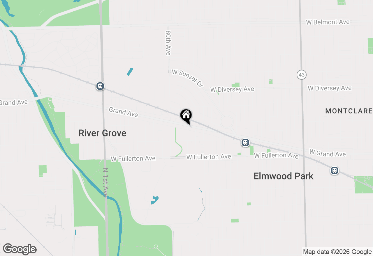 Map of 7901 W Grand Avenue #1S, Elmwood Park, IL 60707