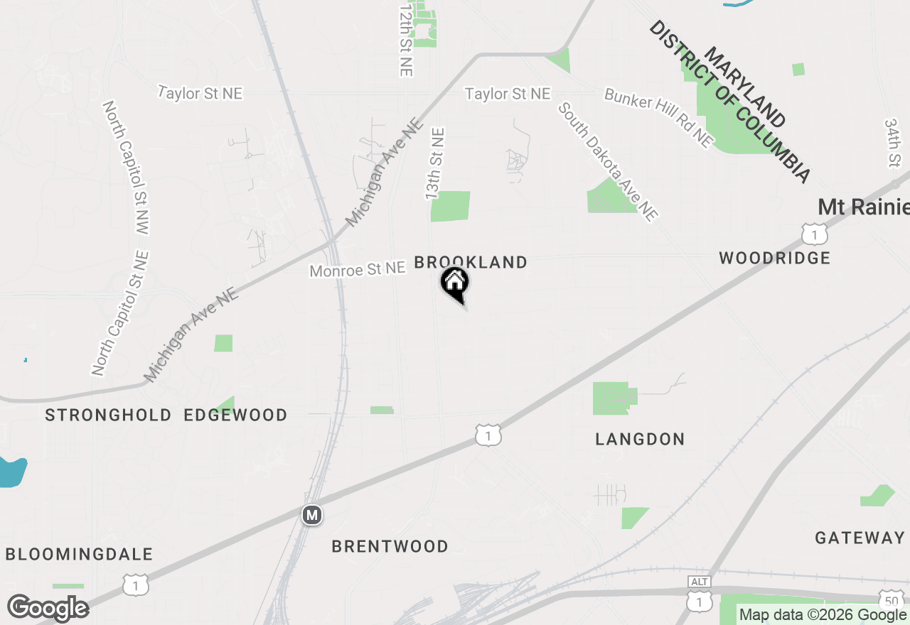 Map of 1337 Kearny Street Ne, Washington, DC 20017