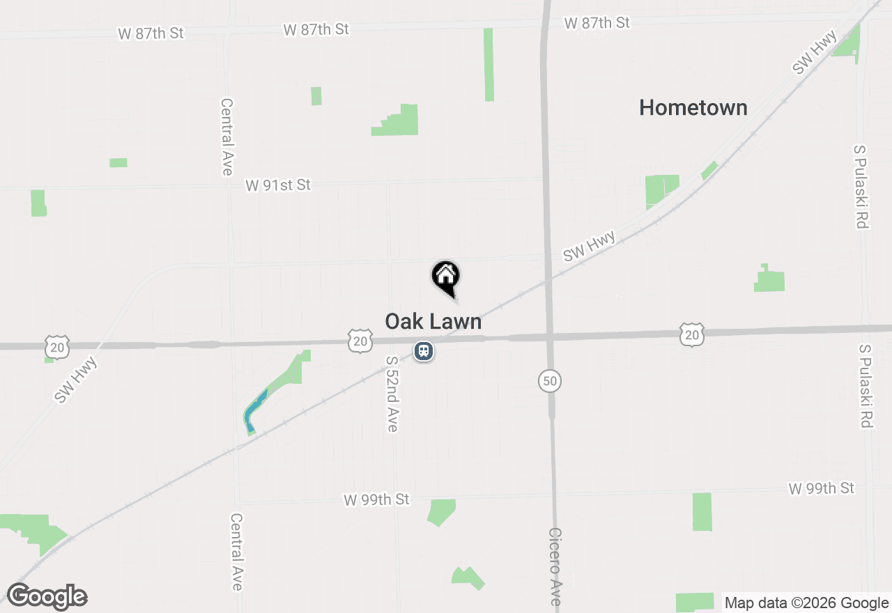 Map of 9402 Sproat Avenue, Oak Lawn, IL 60453