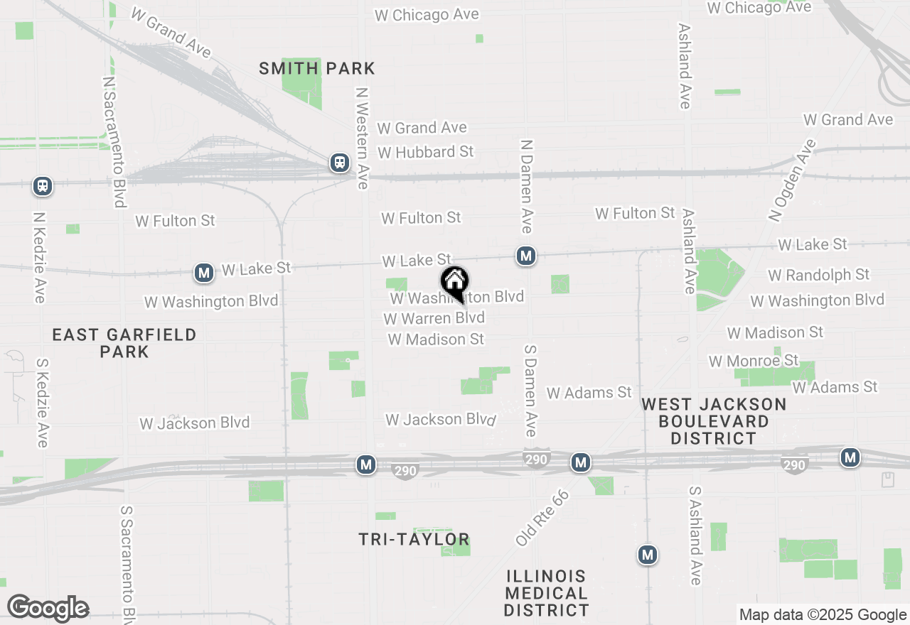 Map of 2156 W Warren Boulevard, Chicago, IL 60612