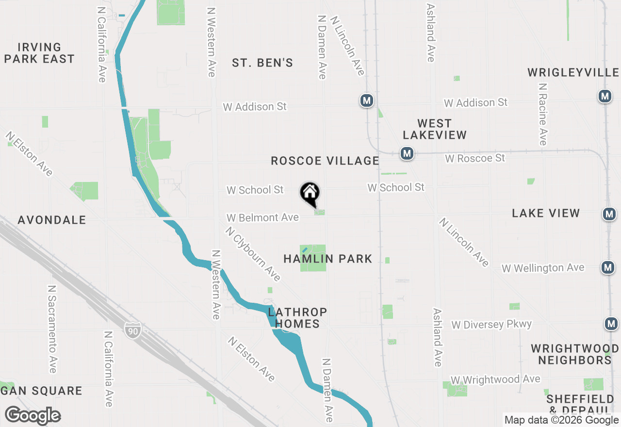 Map of 2040 W Belmont Avenue #308, Chicago, IL 60618